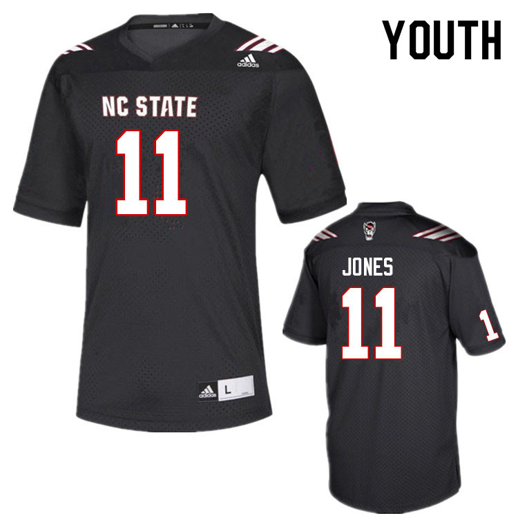Youth #11 Darryl Jones NC State Wolfpack College Football Jerseys Sale-Black - Click Image to Close